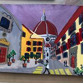 My project for course: Gouache Painting of Urban Landscapes. Projekt z dziedziny Trad, c, jna ilustracja,  Malarstwo i Malowanie gwaszami użytkownika kim.collingwoo - 17.04.2023