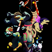 Pokemon Legends Arceus - My team. Un proyecto de Ilustración tradicional de Rodrigo Valdivia - 09.05.2022