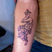 Tatuaje Blackwork en línea Fina - Portfolio Ein Projekt aus dem Bereich Tattoodesign und Traditionelle Illustration von Eugenia Cruz - 17.04.2023