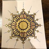 My project for course: Introduction to Islamic Art: Create Biomorphic Patterns. Painting, Pattern Design, Drawing, Watercolor Painting & Ink Illustration project by Alba Caballero Ballester - 04.18.2023