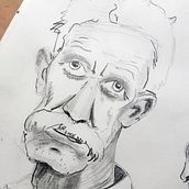 Mon projet du cours : Carnet de portraits : explorez le visage humain. Esboçado, Desenho de retrato, Desenho artístico, e Sketchbook projeto de Sophie BORGHESI - 18.03.2023