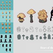 Heart of the forest - Videogame art. Traditional illustration, Accessor, Design, Character Design, Game Design, and Video Games project by María Lara Martín - 04.18.2023