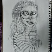My project for course: Portrait Sketchbooking: Explore the Human Face. Sketching, Drawing, Portrait Drawing, Artistic Drawing, and Sketchbook project by cfdowney99 - 03.02.2023