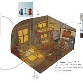 A nice afternoon, in lotti’s studio. Drawing, Digital Illustration, Concept Art, and Digital Drawing project by carlotta.scaroni - 04.19.2023