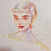 My project for course: Vibrant Portrait Drawing with Colored Pencils. Drawing, Portrait Drawing, Sketchbook, and Colored Pencil Drawing project by kchelle08 - 04.19.2023