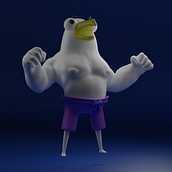 Proyecto ave musculosa toon. 3D, Character Design, Character Animation, 3D Modeling, 3D Character Design, and 3D Design project by alonzocarlos48 - 04.22.2023