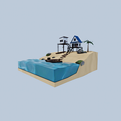 Mi proyecto del curso: Modelado de escenarios low poly para videojuegos. Projekt z dziedziny 3D i  Modelowanie 3D użytkownika Romario Andrade - 18.04.2023