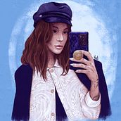 Me & My Selfie. Ilustração tradicional projeto de Maiara S. P. Colonetti - 19.04.2023