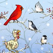 Winter Birds. Un projet de Illustration traditionnelle, Illustration numérique, Peinture numérique , et Design de papeterie de Robin Sevakis - 20.04.2023