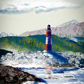 Mi proyecto del curso: Pintura rápida en Photoshop: acelera tu proceso creativo  El Faro. Un proyecto de Ilustración tradicional, Ilustración digital, Concept Art y Pintura digital de Adelina Santos Rodríguez - 20.04.2023