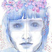 Mein Abschlussprojekt für den Kurs: Experimentelle Porträts mit Tinte, Tee und Alkohol. Fine Arts, Painting, Drawing & Ink Illustration project by artilina - 04.21.2023