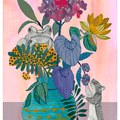 Mi proyecto del curso: Ilustración floral con gouache. Digital Illustration, Botanical Illustration, and Gouache Painting project by juliaromrom - 04.21.2023