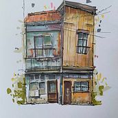 My project for course: Expressive Architectural Sketching with Colored Markers. Sketching, Drawing, Architectural Illustration, Sketchbook & Ink Illustration project by astridvb6 - 04.21.2023
