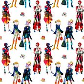 My project for course: Textile Pattern Design with Photoshop. Traditional illustration, Costume Design, Pattern Design, Fashion Design, and Digital Illustration project by Yifat Ben Tov - 04.22.2023