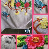 Mijn project van de cursus: Inleiding tot freestyle borduren op tule. Accessor, Design, Embroider, Botanical Illustration, and Textile Design project by Erika De Rocker - 04.22.2023