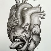 Say It From Your Heart. Traditional illustration, Drawing, Realistic Drawing, Artistic Drawing, Ink Illustration, and Pencil Drawing project by matteo.canonaco - 04.22.2023