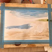 The harbor in low tide. Un proyecto de Pintura, Pintura a la acuarela e Ilustración naturalista				 de Johan Hambraeus - 22.04.2023