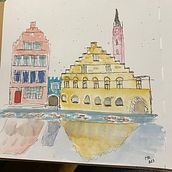 Mijn project van de cursus: Creëer expressieve architecturale schetsen met kleurstiften . Schițe, Desen, Ilustrație arhitecturală, Caiet de schițe & Ilustrație cu cerneală de Mieke Rogge - 04.22.2023