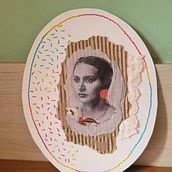 Meu projeto do curso: Técnicas de bordado experimental sobre papel. Fine Arts, Collage, Embroider, and Textile Design project by vaniadamasio1 - 04.21.2023