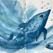 Mein Abschlussprojekt für den Kurs: Kreatives Sketching mit Aquarell für Anfänger. Traditional illustration, Sketching, Creativit, Drawing, Watercolor Painting, and Sketchbook project by luigoe - 04.23.2023