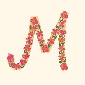 Illustrated Letter M. Un proyecto de Ilustración tradicional y Lettering digital de Yoey - 22.04.2023