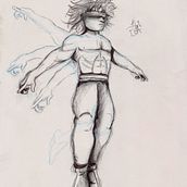 Mi proyecto del curso: Ilustración para cómics: anatomía de un superhéroe Ein Projekt aus dem Bereich Traditionelle Illustration, Design von Figuren, Comic, Bleistiftzeichnung und Anatomische Zeichnung von Hugo Espino - 23.04.2023