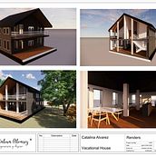 Mi proyecto del curso: Autodesk Revit para principiantes. 3D, Architecture, Interior Architecture, and ArchVIZ project by Catalina Álvarez - 04.24.2023