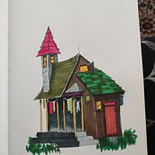 My project for course: Expressive Architectural Sketching with Colored Markers. Sketching, Drawing, Architectural Illustration, Sketchbook & Ink Illustration project by Apostolos Liakopoulos - 04.24.2023