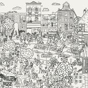 Mein Abschlussprojekt für den Kurs: Wimmelbild-Illustration mit Procreate. Un proyecto de Ilustración tradicional, Ilustración digital y Sketchbook de linmarcellamueller - 14.04.2023