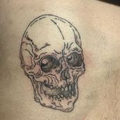 My project: skull tattoo for a friend. Tattoo Design project by nuts912 - 04.25.2023