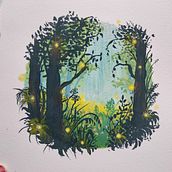 My project for course: Painting Atmospheric Landscapes with Gouache. Projekt z dziedziny Trad, c, jna ilustracja,  Malarstwo i Malowanie gwaszami użytkownika Sari Kauppila - 12.04.2023