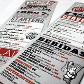 Carta para restaurante de comida americana. Design, Br, ing & Identit project by Luciano Martínez - 05.01.2019