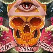 Banner para loja de materiais para tatuagem . Een project van Traditionele illustratie,  Reclame y  Ontwerp van Adriano Caroço - 23.04.2023