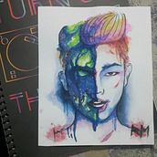 RM Mixtape (Fan Art). Traditional illustration project by Monique Oracion - 06.05.2016