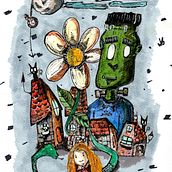Mi proyecto del curso: Relatos ilustrados: de la idea al papel. Traditional illustration, Fine Arts, Painting, Pencil Drawing, Drawing, Watercolor Painting, Children's Illustration, and Narrative project by J Miguel de la Torre - 04.26.2023