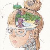 My project for course: Surreal Illustration with Watercolor and Ink. Traditional illustration, Fine Arts, Painting, Drawing, and Watercolor Painting project by eliselpicot - 04.26.2023