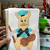 Three Little Pigs in POSCA pens. Un progetto di Illustrazione tradizionale, Pittura, Disegno artistico e Sketchbook di Eileen - 31.03.2023