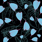 Leaves_ pattern. Un progetto di Pattern design, Illustrazione vettoriale, Br, ing, Br, identit, Graphic design, Design floreale e vegetale e Stampa tessile di Diletta Davolio - 28.04.2023