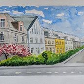My project for course: Watercolor Travel Journal. Traditional illustration, Watercolor Painting, Architectural Illustration, and Sketchbook project by andersong_ - 04.28.2023