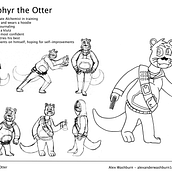 Zephyr the Otter. Un progetto di Character design di Alex Washburn - 28.04.2023
