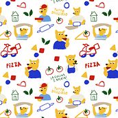 CAN PIZZA . Un proyecto de Ilustración tradicional, Pattern Design, Dibujo, Ilustración digital e Ilustración botánica de elenabaezgomez - 28.04.2023