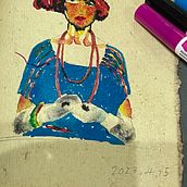 My project for course: Illustration Techniques to Unlock your Creativity. Design, Traditional illustration, Fine Arts, Painting, Creativit, Creating with Kids, and Sketchbook project by Eriko Kawarabayashi - 04.29.2023