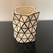 My project for course: Geometric Handmade Molds: Design 3D-faceted Objects. Design, Accessor, Design, Arts, Crafts, Fine Arts, Interior Design, Decoration, Interior Decoration, and DIY project by Lana Orlova - 04.28.2023