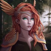 Valkyrie . Un proyecto de Dibujo, Ilustración digital, Ilustración tradicional y Dibujo digital de Demi Martens - 10.01.2023