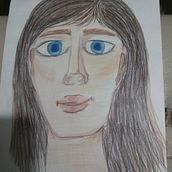 Meu projeto do curso: Desenho de retratos vibrantes com lápis de cor. Drawing, Portrait Drawing, Sketchbook, and Colored Pencil Drawing project by ANDREZA RODRIGUES - 04.26.2023