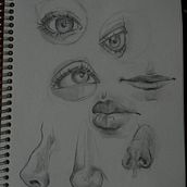 Mi proyecto del curso: Sketchbook de retrato: explora el rostro humano. Een project van  Schetsen,  Tekening,  Portrettekening,  Artistieke tekening y Sketchbook van Rocio Villalba - 01.05.2023