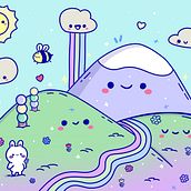 Final project of my kawaii world. Character Design, Digital Illustration, and Manga project by Elena B. - 04.29.2023
