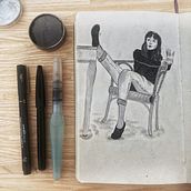 Mon projet du cours : Illustration de personnages de A à Z : visages et silhouettes. Traditional illustration, Character Design, Pencil Drawing, and Drawing project by Aude Alliot - 05.01.2023