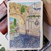 dibujo de viaje urbano. Un progetto di Pittura ad acquerello, Albo illustrato e Creatività di Cintia Faraco - 01.05.2023