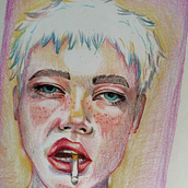 Mi proyecto del curso: Dibujo de retratos llamativos con lápices de colores Ein Projekt aus dem Bereich Zeichnung, Porträtzeichnung, Sketchbook und Zeichnen mit Buntstiften von Lau Gutierrez - 01.05.2023